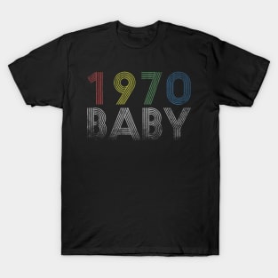 Retro Vintage Distressed 49th Birthday Gift 1970 Baby T-Shirt